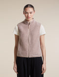 Women's Merino Blend 960 RealFleece™  High Pile Vest Pink Quartz Heather - 1