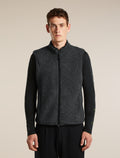 Men's Merino Blend 960 RealFleece™  High Pile Vest Jet Heather/Black - 1