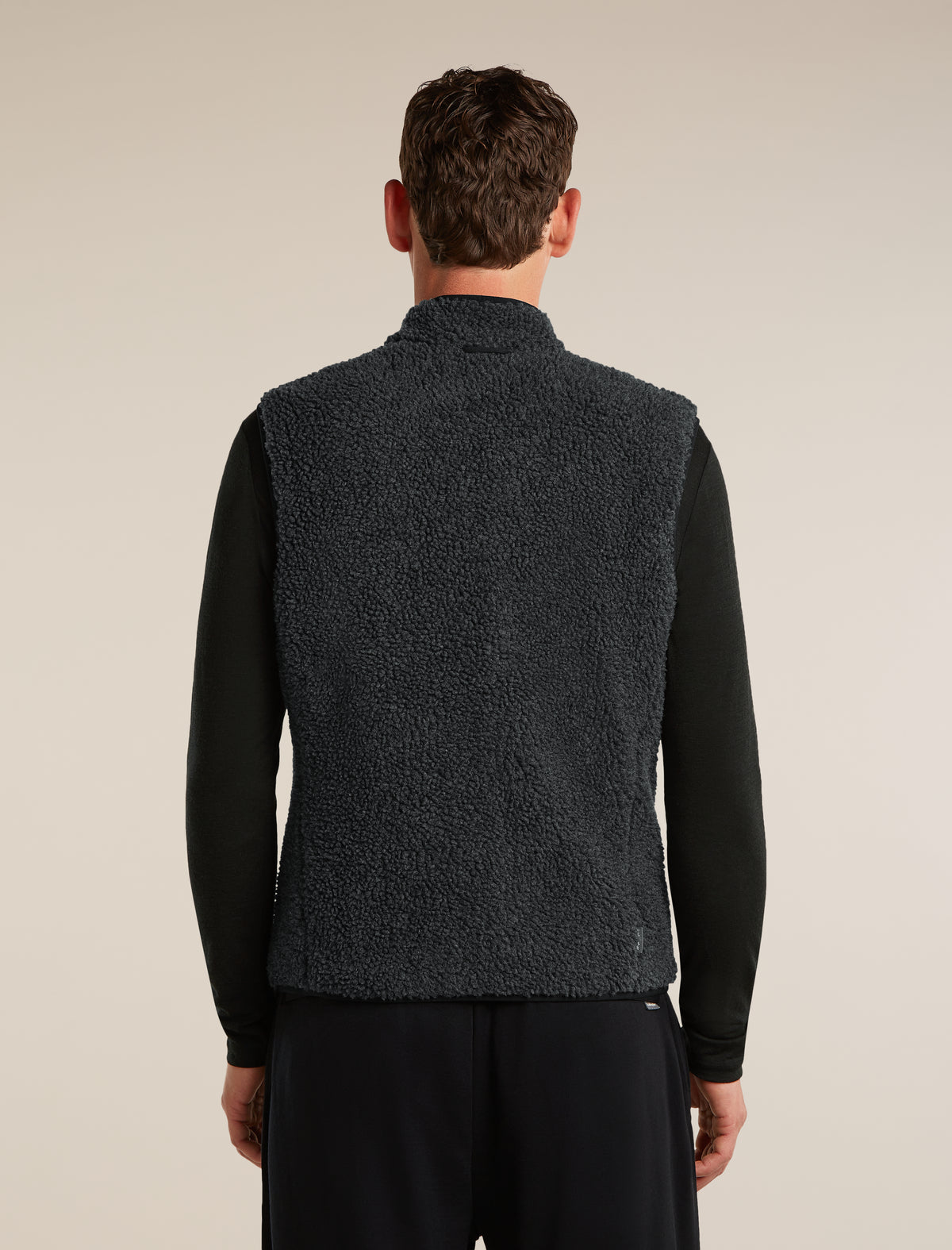 Men's Merino Blend 960 RealFleece™  High Pile Vest Jet Heather/Black - 2
