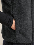 Men's Merino Blend 960 RealFleece™  High Pile Vest Jet Heather/Black - 7