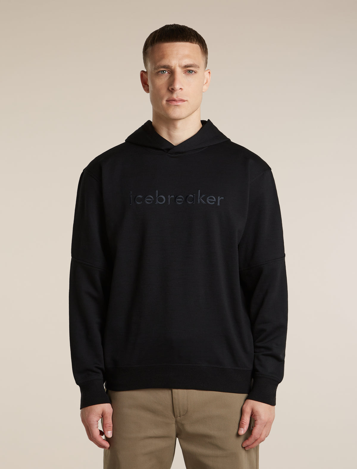 Men's Merino 360 RealFleece™  Elemental Long Sleeve Hoodie Black - 1
