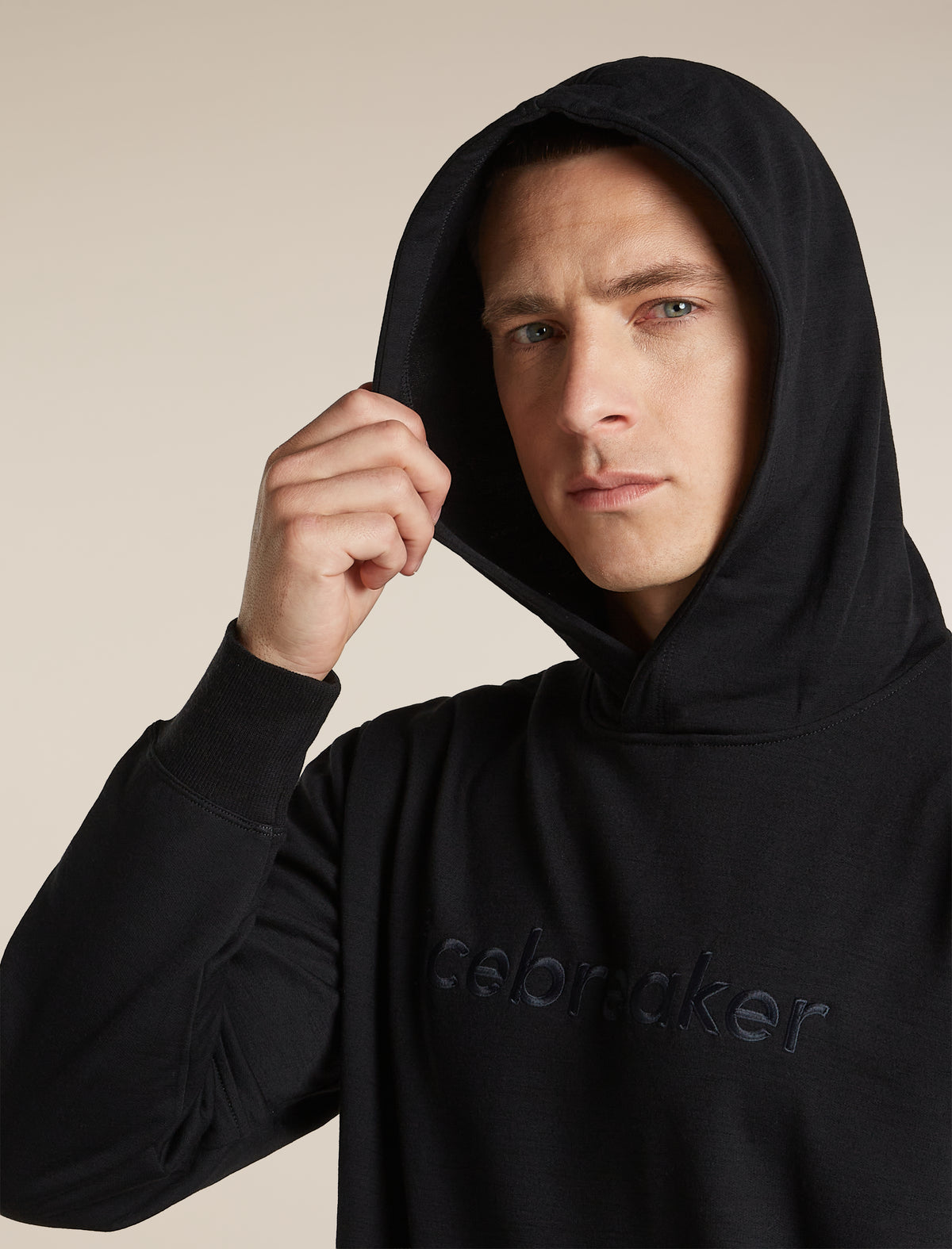 Men's Merino 360 RealFleece™  Elemental Long Sleeve Hoodie Black - 6