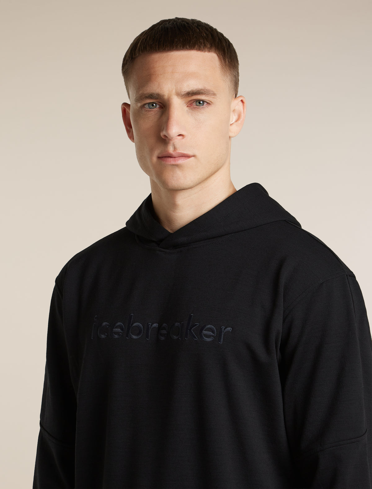 Men's Merino 360 RealFleece™  Elemental Long Sleeve Hoodie Black - 7