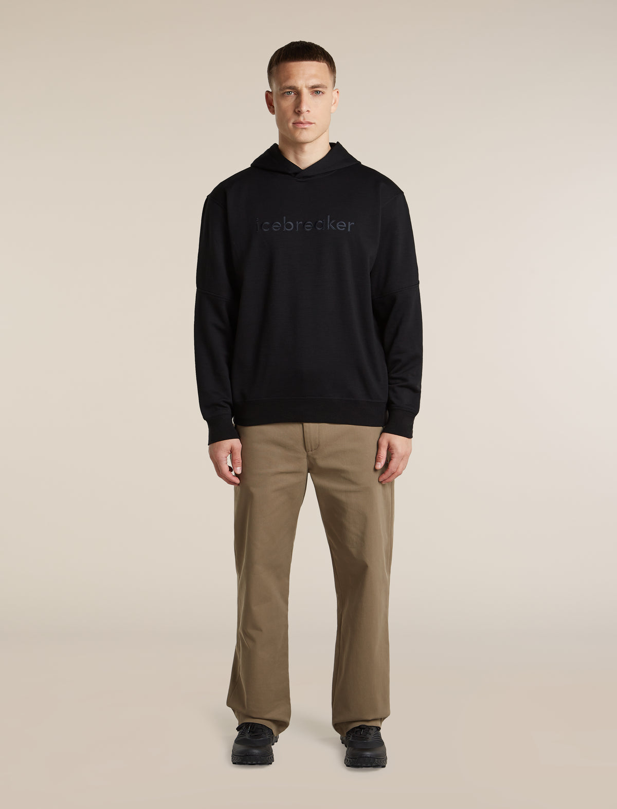 Men's Merino 360 RealFleece™  Elemental Long Sleeve Hoodie Black - 3