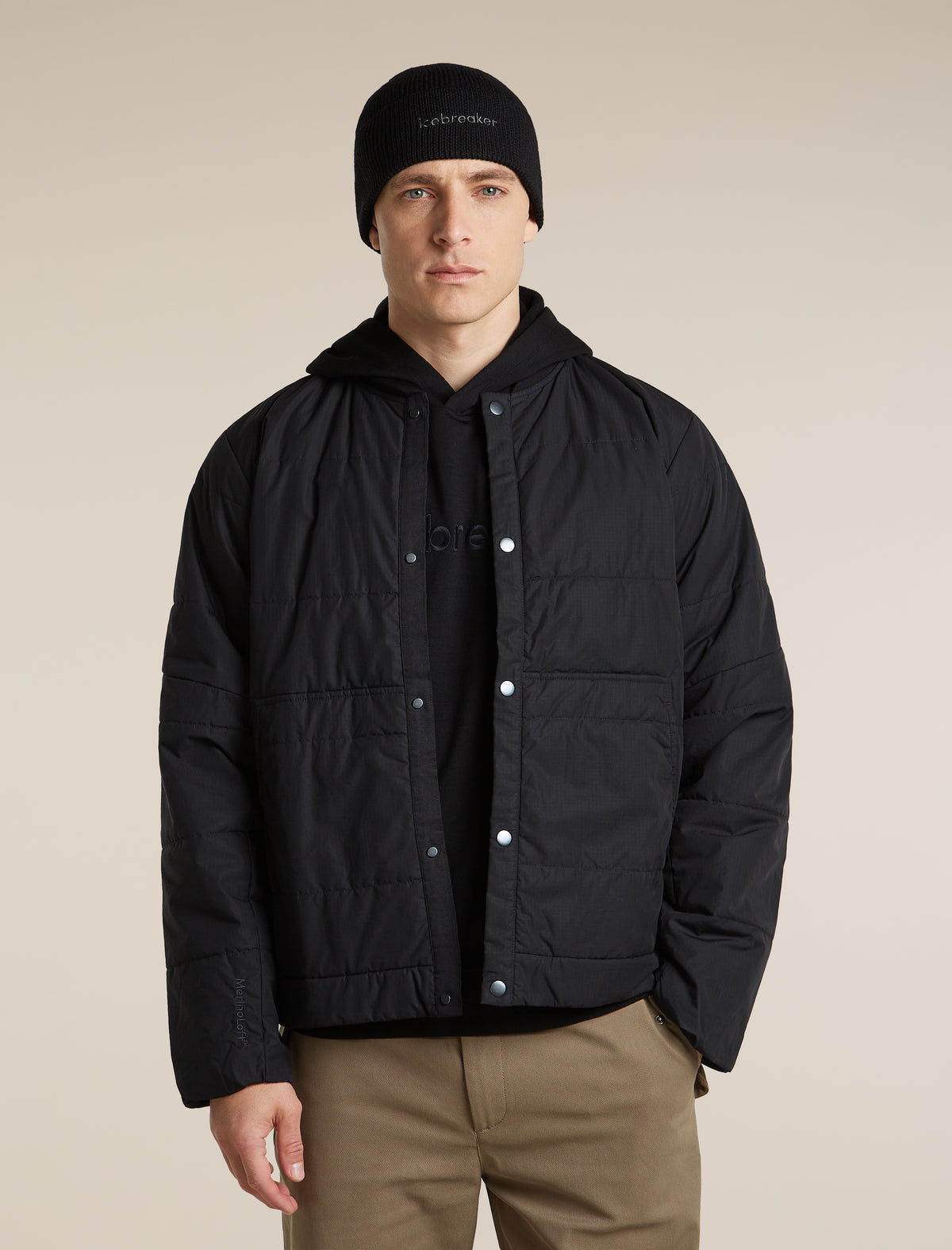 Men's Merino 360 RealFleece™  Elemental Long Sleeve Hoodie Black - 5