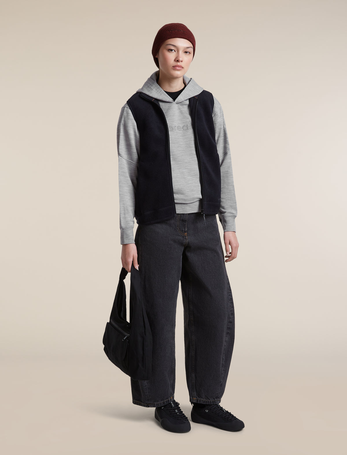 Women's Merino 360 RealFleece™  Elemental Long Sleeve Hoodie Metro Heather - 4