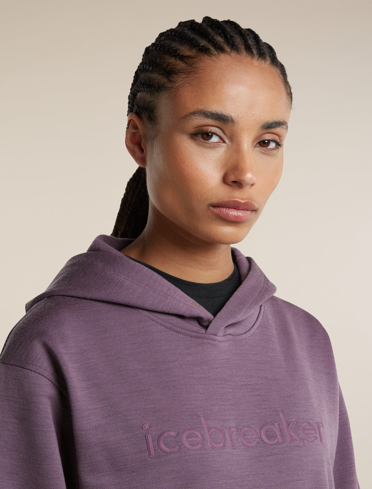 Women's Merino 360 RealFleece™  Elemental Long Sleeve Hoodie Grey Plum - 7