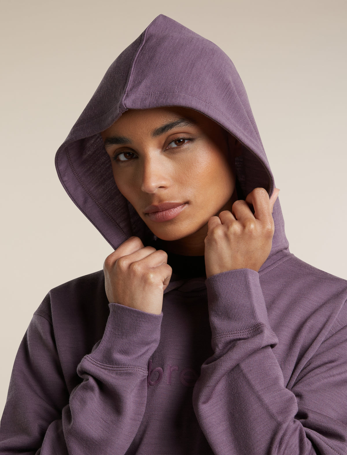 Women's Merino 360 RealFleece™  Elemental Long Sleeve Hoodie Grey Plum - 6