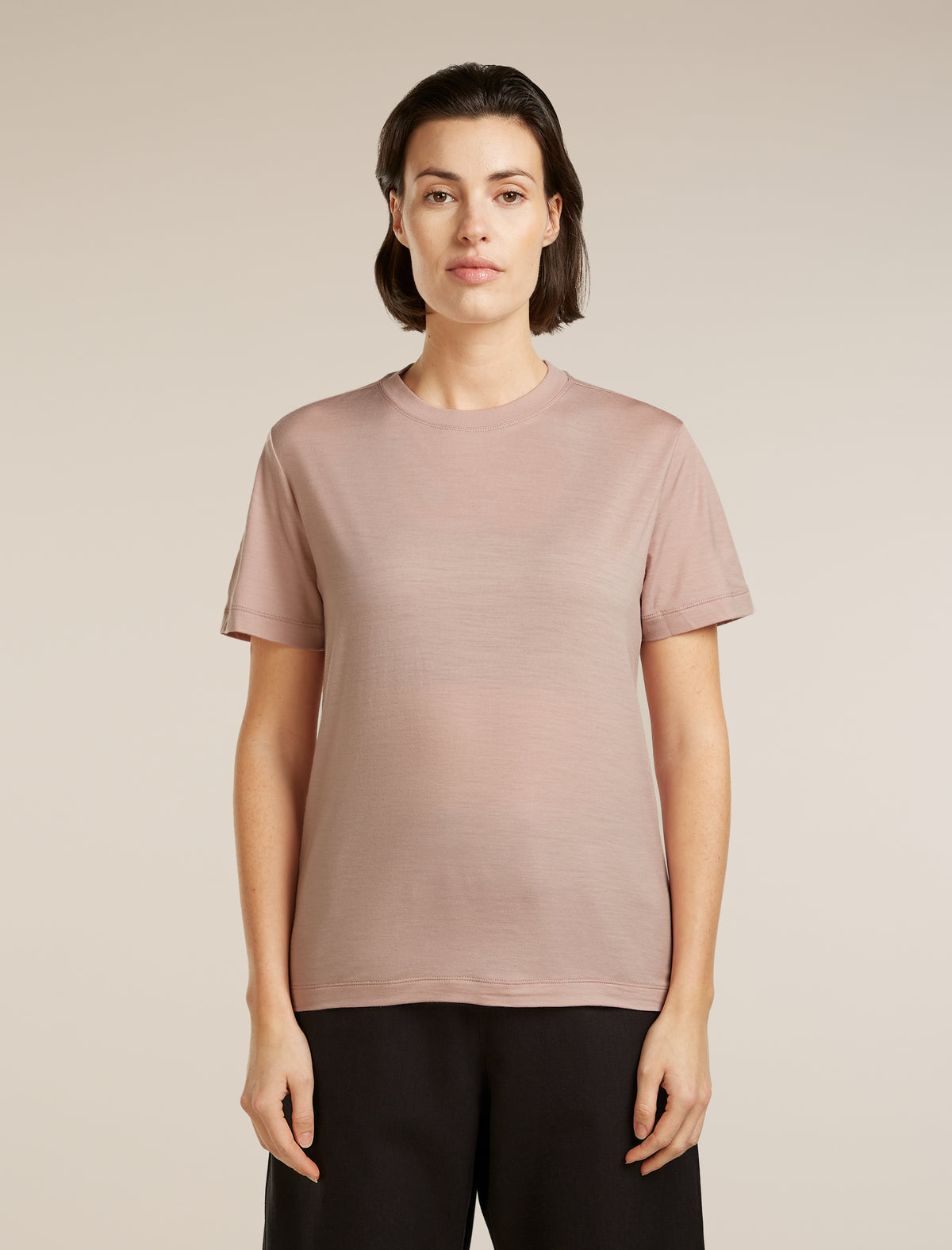 Women’s 15.5 MerinoFine™ Jersey Short Sleeve T-Shirt Pink quartz - 1