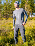 Unisex 15.5 MerinoFine™ Jersey Long Sleeve T-Shirt Gritstone Hthr - 2