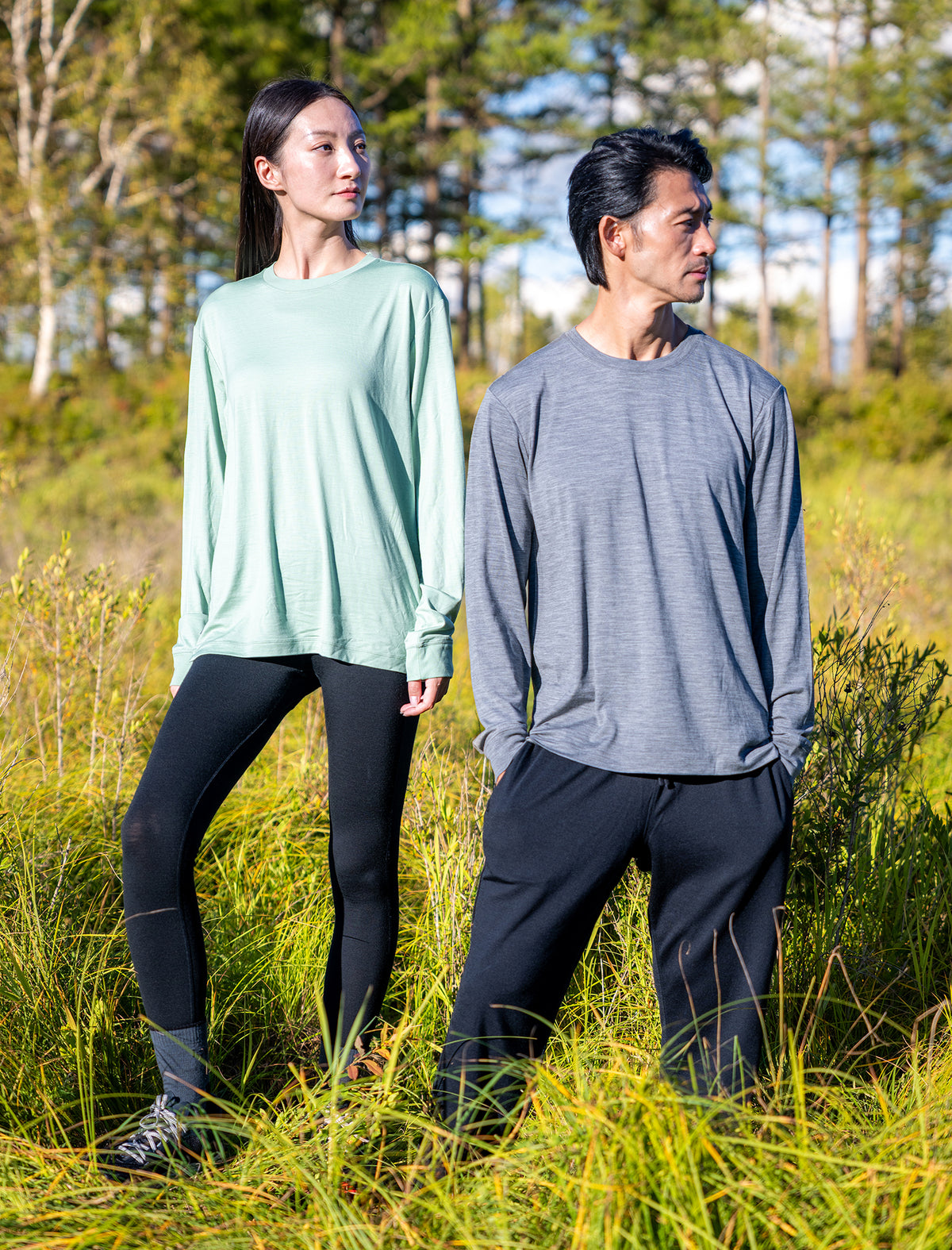 Unisex 15.5 MerinoFine™ Jersey Long Sleeve T-Shirt Gritstone Hthr - 3