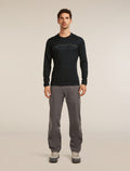 Men’s Merino 200 Oasis Long Sleeve Crewe Icebreaker Black - 3