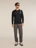 Men’s Merino 200 Oasis Long Sleeve Crewe Icebreaker Black - 4
