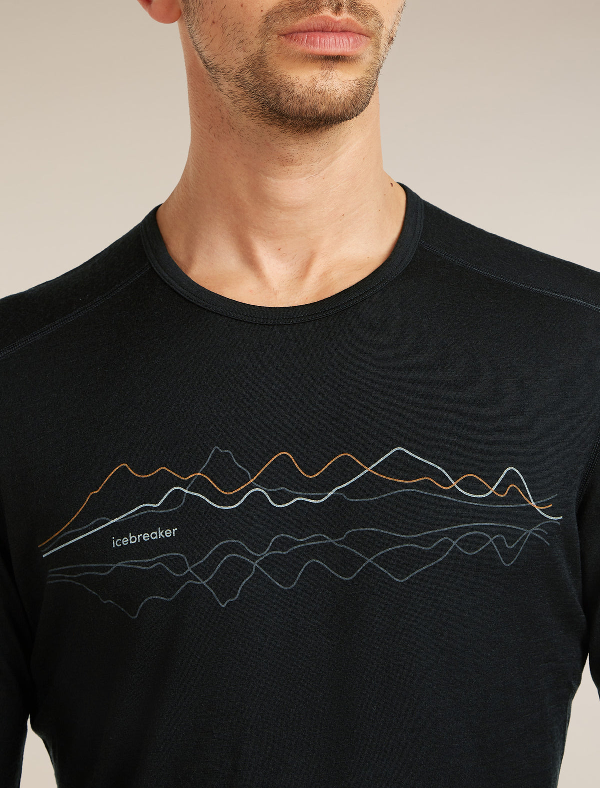 Men’s Merino 200 Oasis Long Sleeve Crewe Icebreaker Black - 6