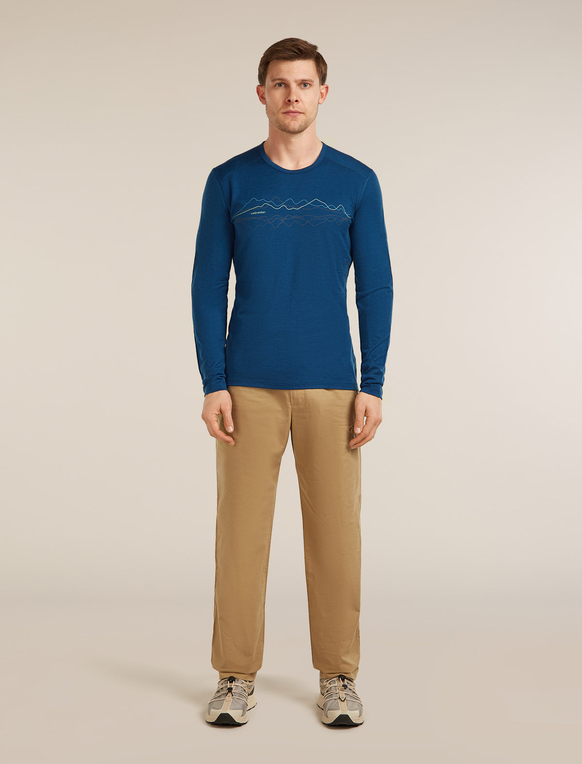 Men’s Merino 200 Oasis Long Sleeve Crewe Icebreaker Atlantis - 3
