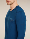 Men’s Merino 200 Oasis Long Sleeve Crewe Icebreaker Atlantis - 5
