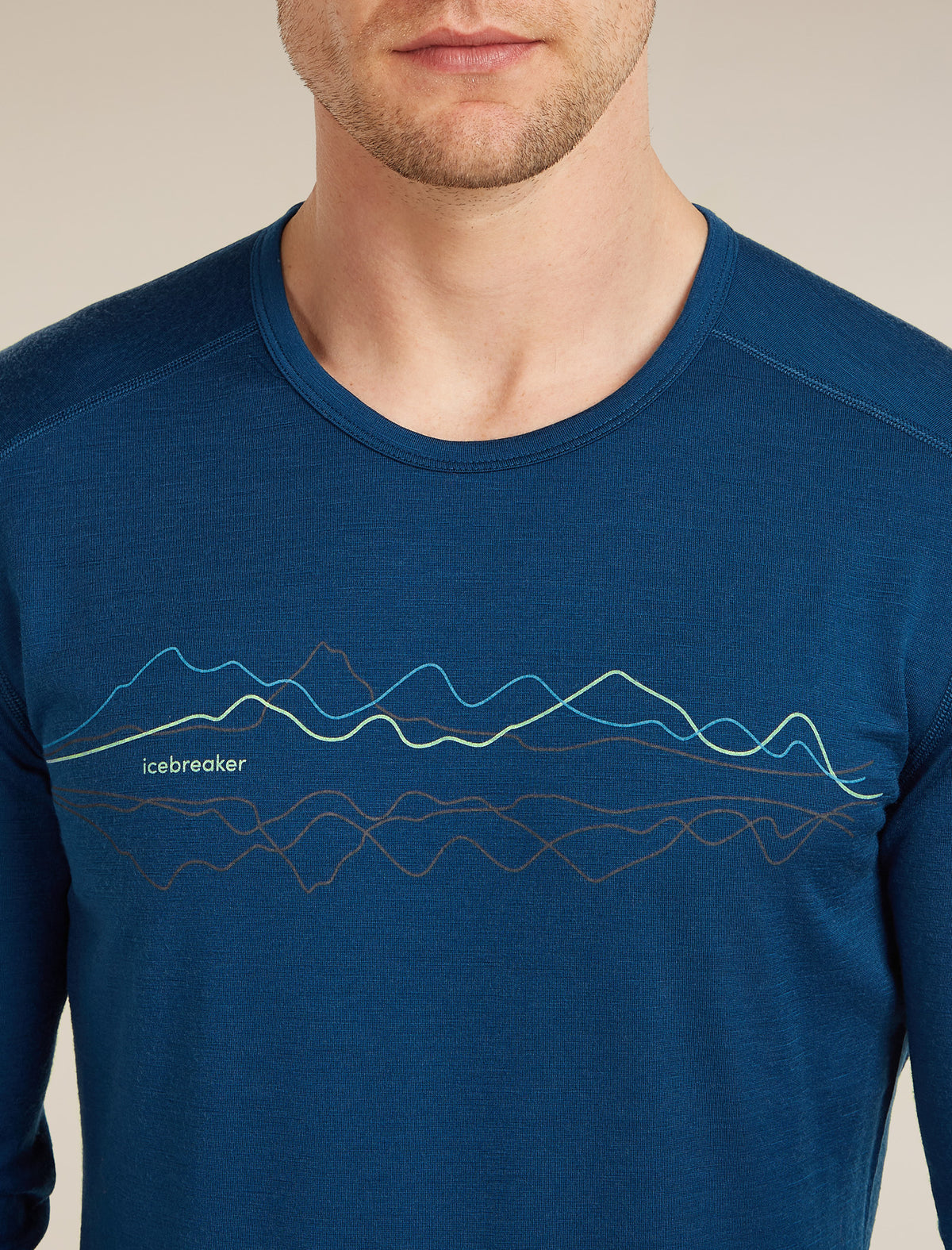 Men’s Merino 200 Oasis Long Sleeve Crewe Icebreaker Atlantis - 6