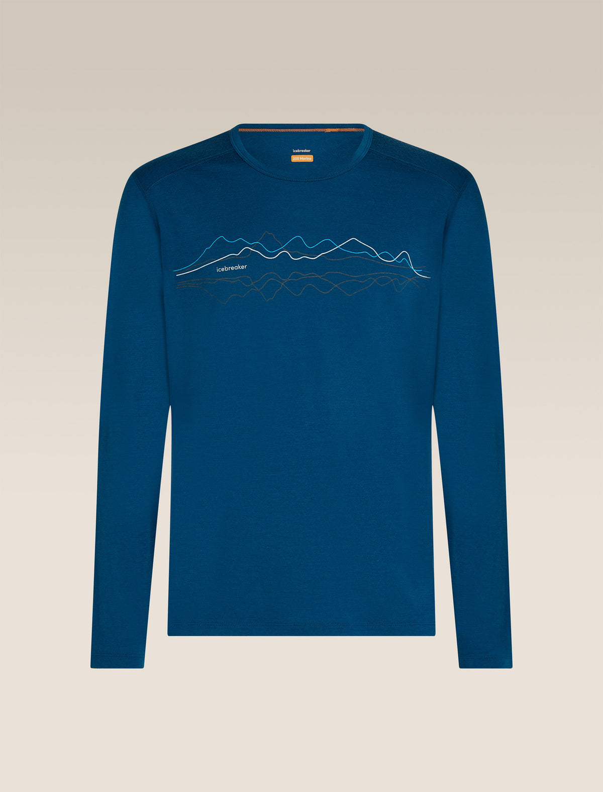Men’s Merino 200 Oasis Long Sleeve Crewe Icebreaker Atlantis - 7