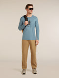 Men’s Merino 200 Oasis Long Sleeve Crewe Bear Tour Flint blue - 4