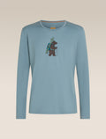 Men’s Merino 200 Oasis Long Sleeve Crewe Bear Tour Flint blue - 8