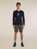 Men’s Merino 200 Oasis Long Sleeve Crewe Bear Tour Midnight Navy - 3