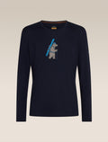 Men’s Merino 200 Oasis Long Sleeve Crewe Bear Tour Midnight Navy - 8