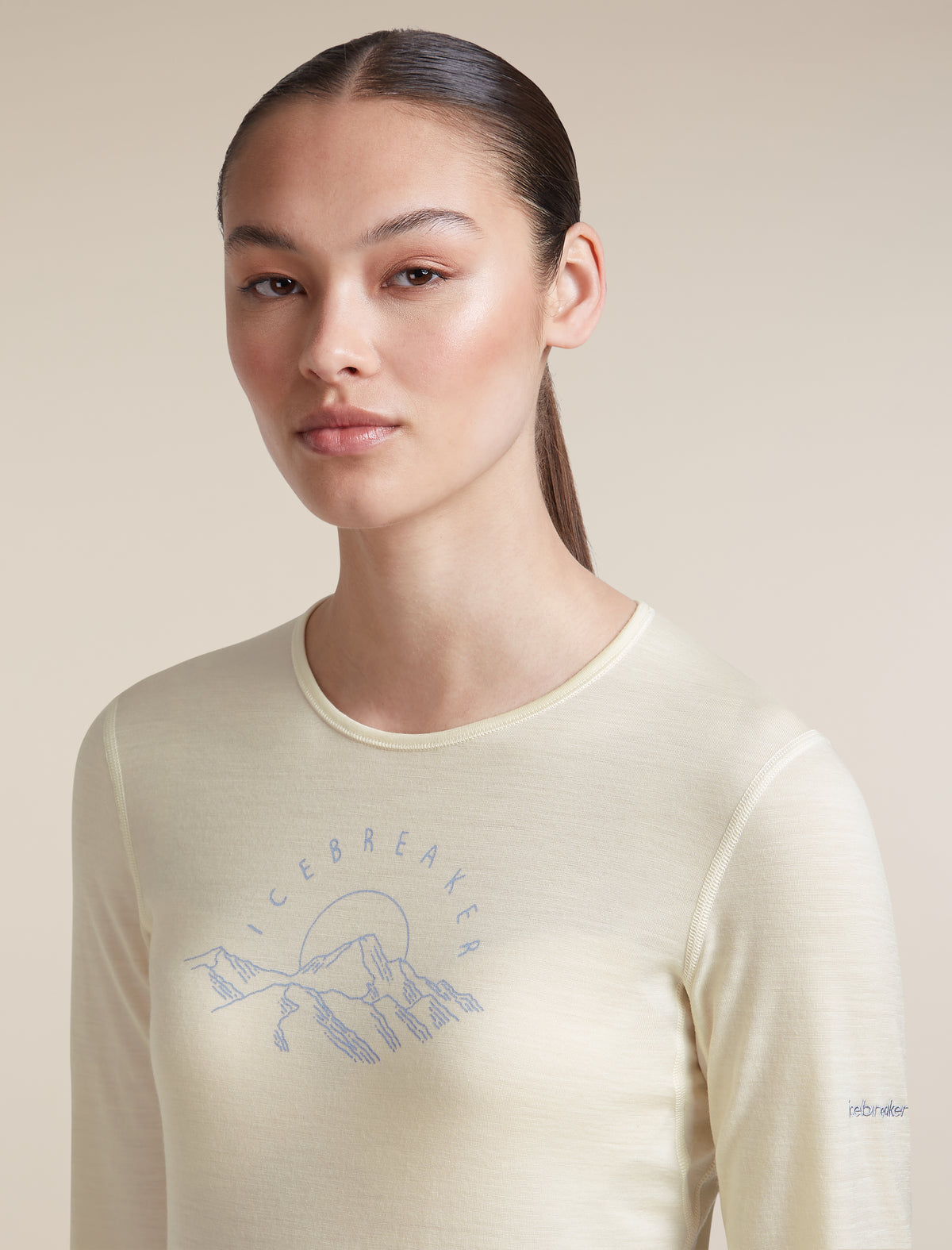 Women's Merino 200 Oasis Long Sleeve Crewe Sunrise Summit Undyed - 7