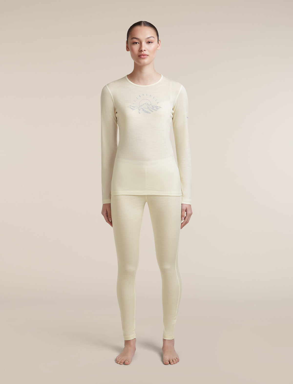 Women's Merino 200 Oasis Long Sleeve Crewe Sunrise Summit Undyed - 3