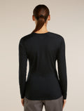 Women’s Merino 200 Oasis Long Sleeve Crewe Sunrise Summit Black - 2