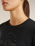 Women’s Merino 200 Oasis Long Sleeve Crewe Sunrise Summit Black - 7