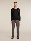 Women’s Merino 200 Oasis Long Sleeve Crewe Sunrise Summit Black - 4