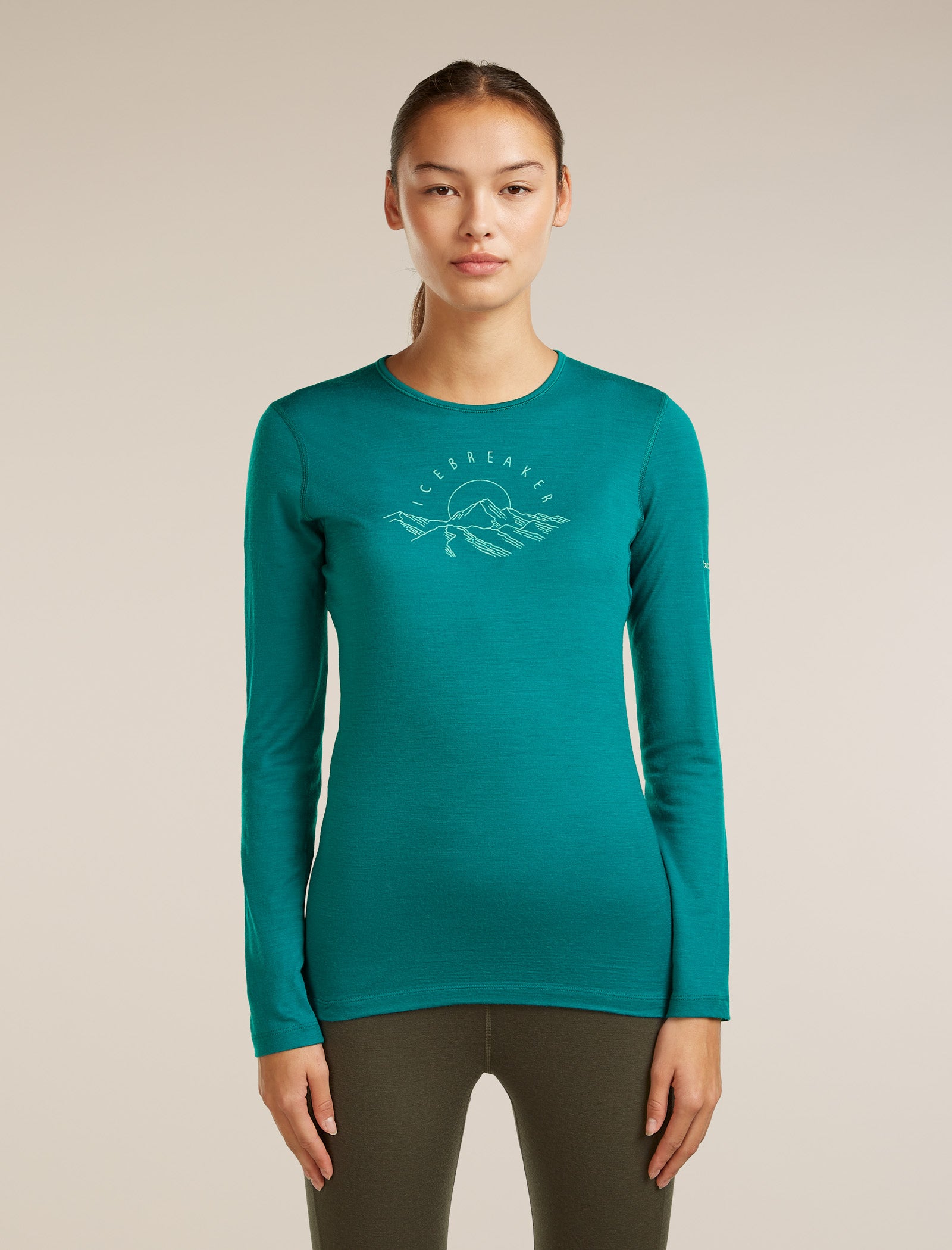 Women's Merino 200 Oasis Long Sleeve Crewe Sunrise Summit