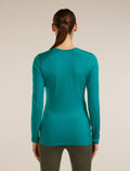 Women’s Merino 200 Oasis Long Sleeve Crewe Sunrise Summit Tidal teal - 2