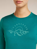 Women’s Merino 200 Oasis Long Sleeve Crewe Sunrise Summit Tidal teal - 9