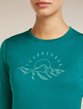 Women’s Merino 200 Oasis Long Sleeve Crewe Sunrise Summit Tidal teal - 6