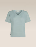 Women’s Merino 150 Tech Lite Short Sleeve Relaxed V Neck T-Shirt Flint Blue/Flagstone - 6