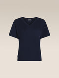Women’s Merino 150 Tech Lite Short Sleeve Relaxed V Neck T-Shirt Midnight Navy - 7