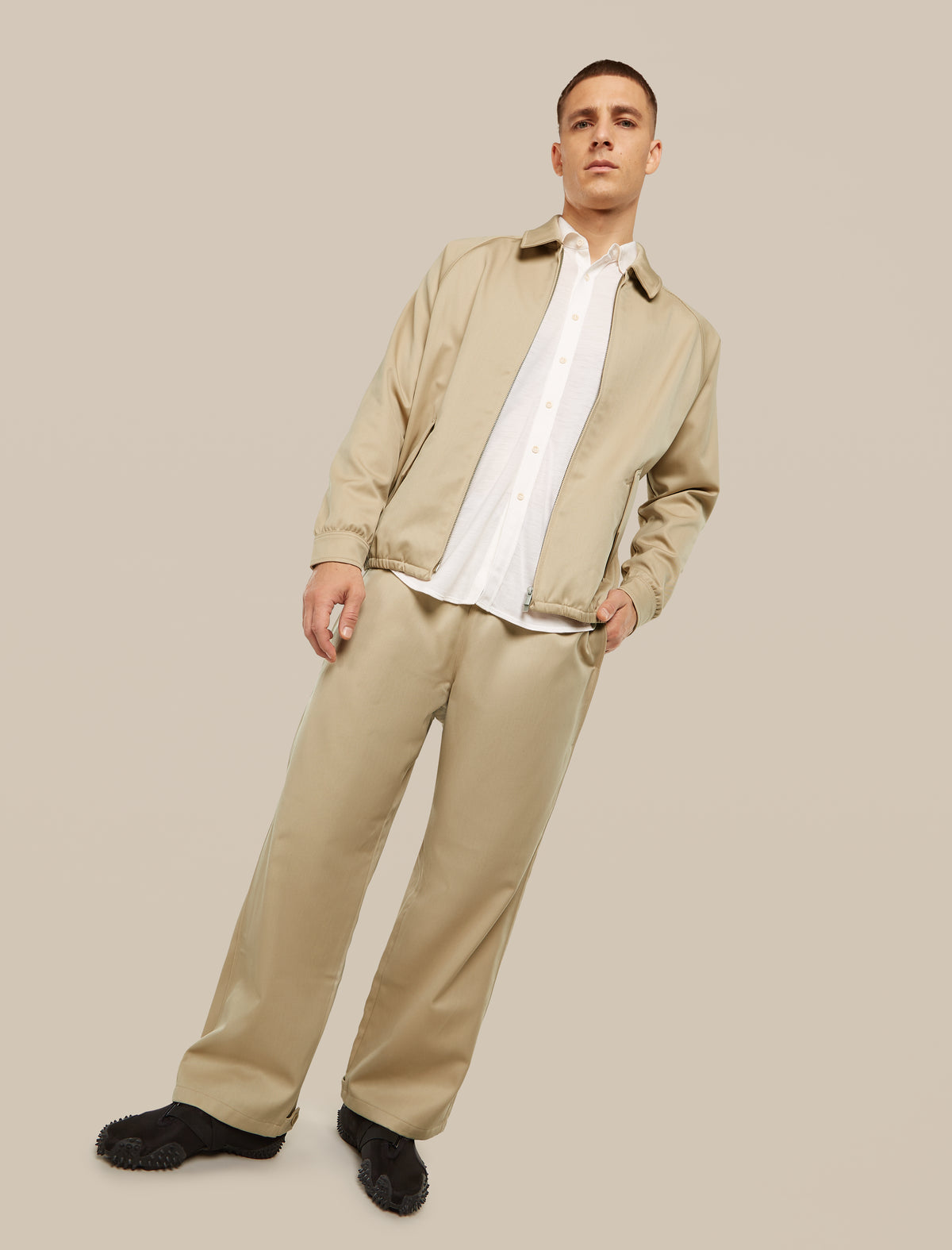 Unisex Merino Cotton Twill Shirt Jacket Safari - 25