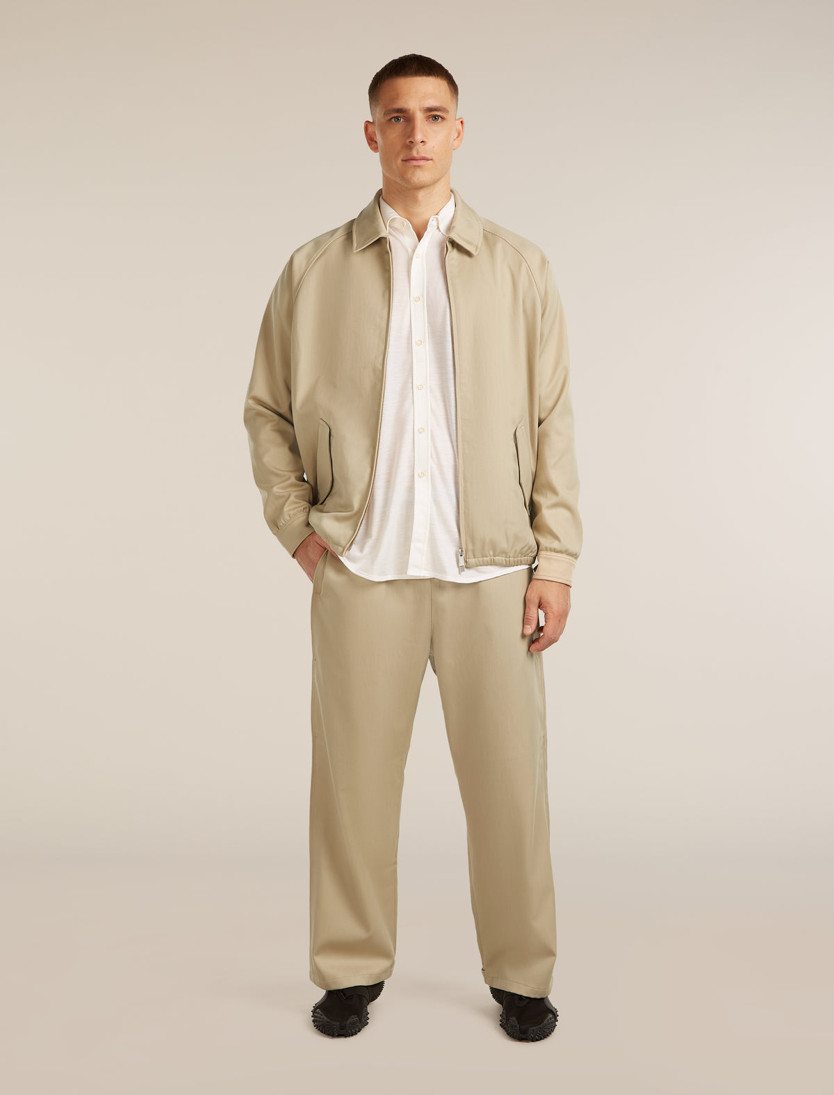 Unisex Merino Cotton Twill Shirt Jacket Safari - 9