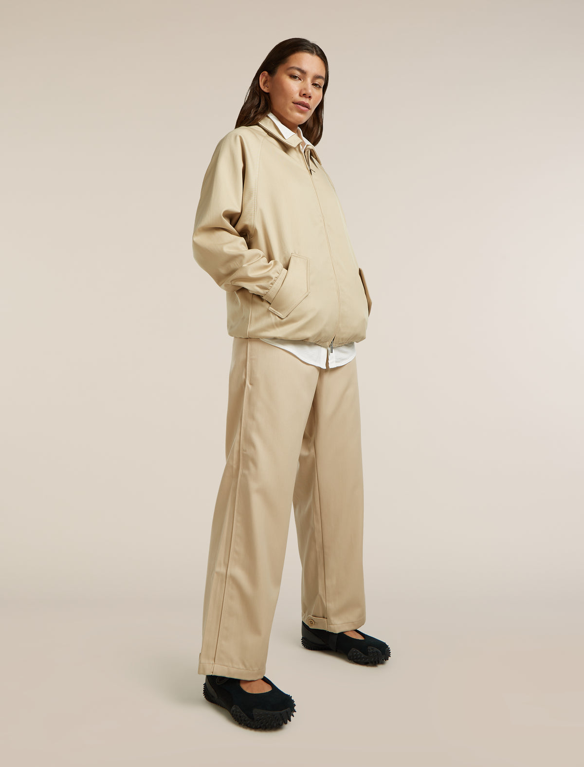 Unisex Merino Cotton Twill Adjustable Pants Safari - 2
