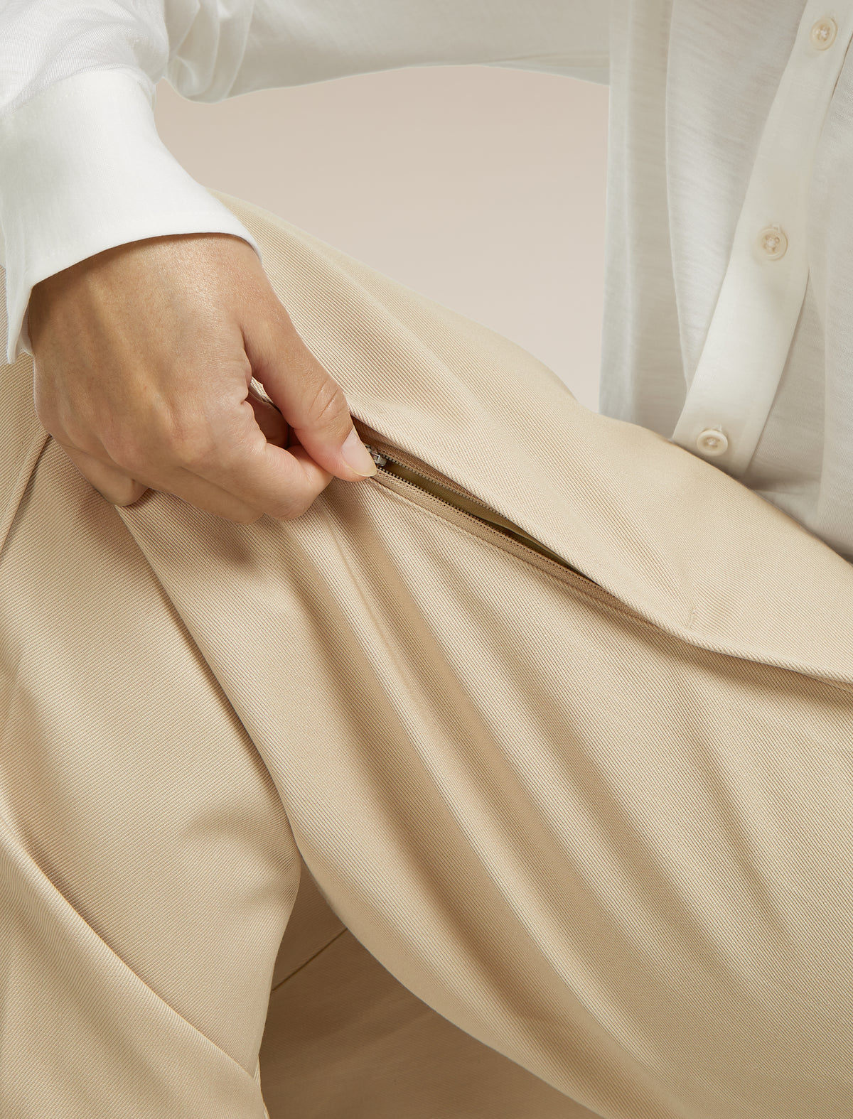 Unisex Merino Cotton Twill Adjustable Pants Safari - 12