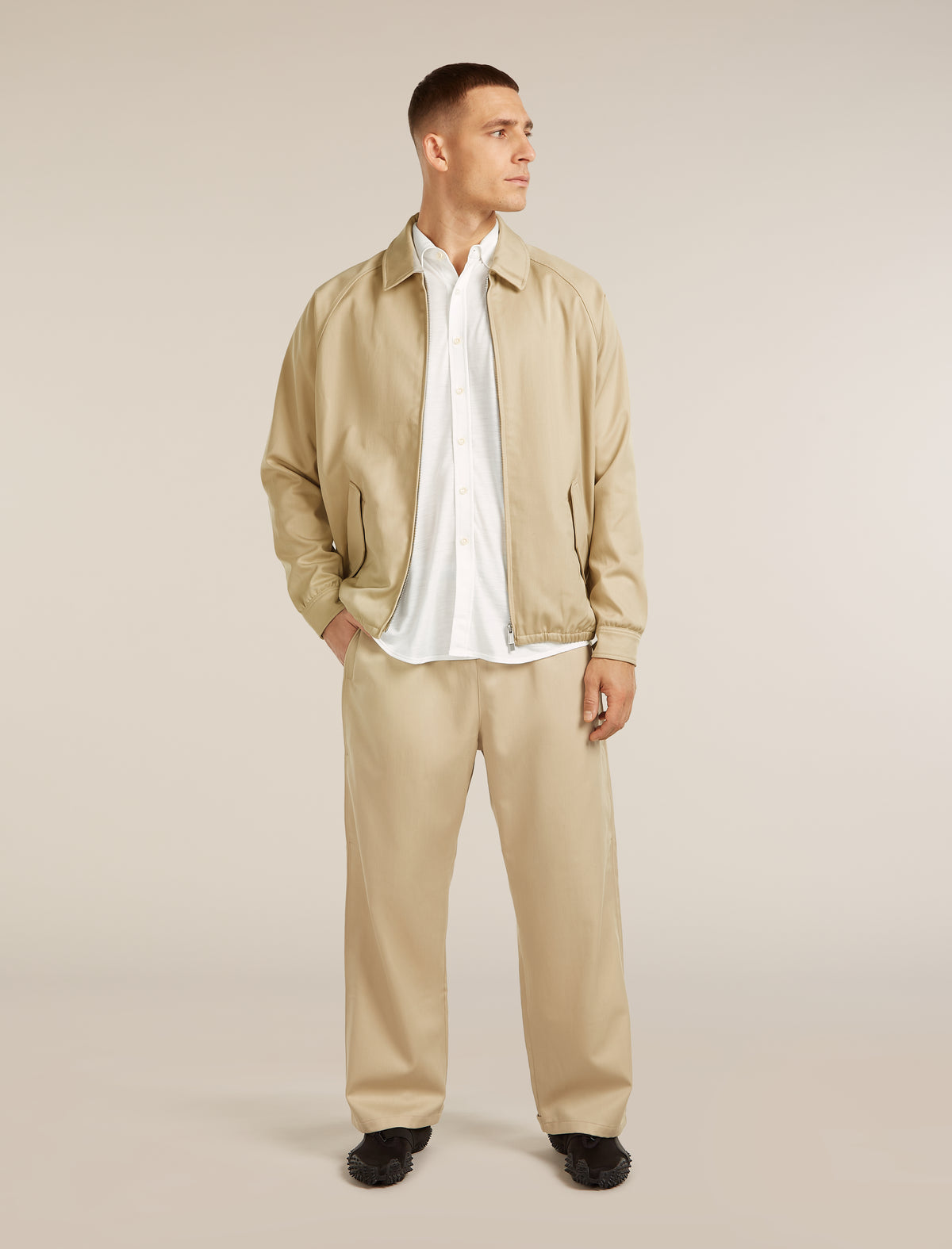 Unisex Merino Cotton Twill Adjustable Pants Safari - 7