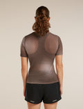 Women's Merino Blend 75 Cool-Lite™ Featherlight™ Short Sleeve Crewe AOP Porcini/Pink Quartz/Aop - 3