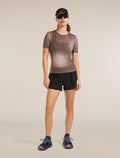Women's Merino Blend 75 Cool-Lite™ Featherlight™ Short Sleeve Crewe AOP Porcini/Pink Quartz/Aop - 5