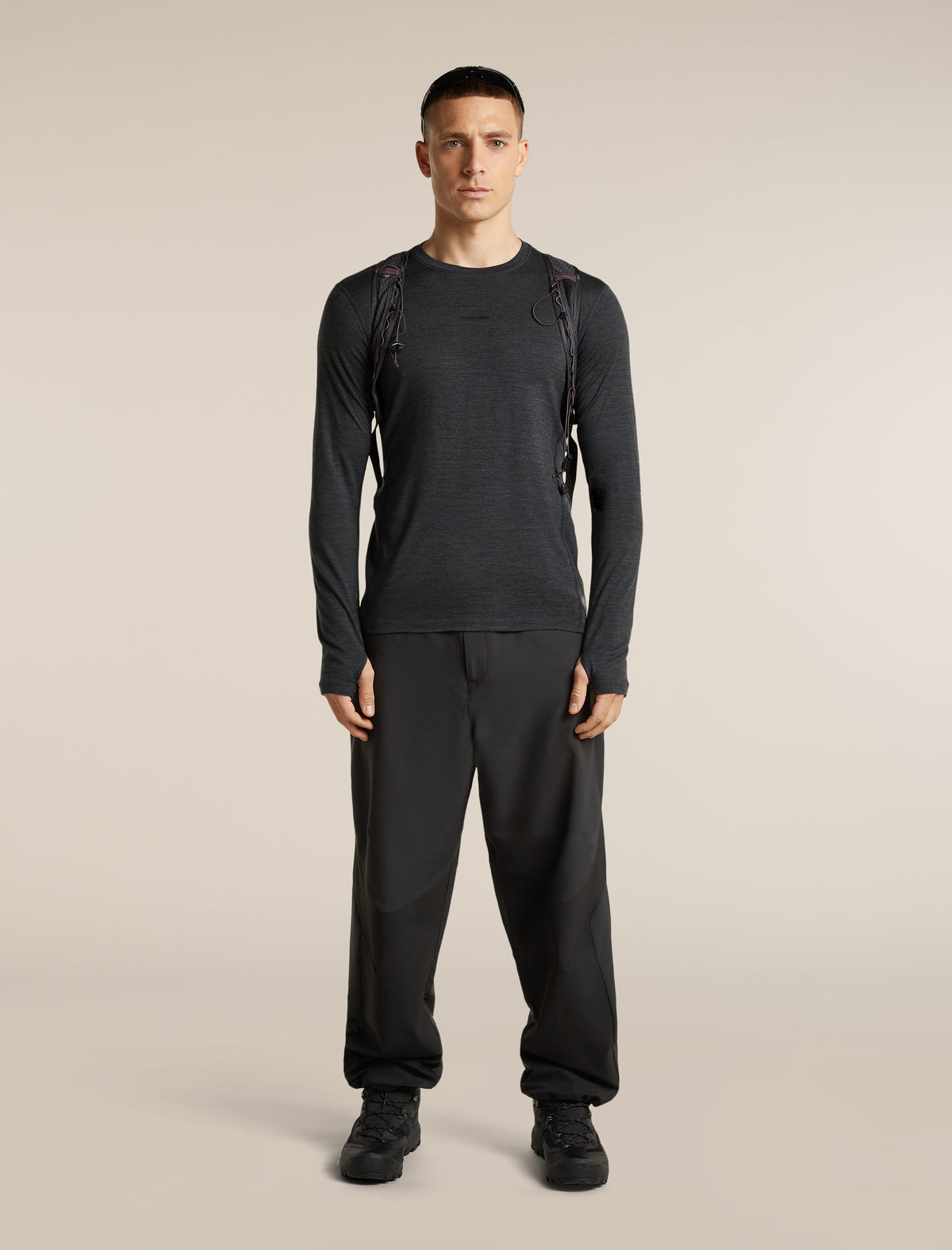 Men’s 200 MerinoFine™ Ace Long Sleeve Crewe Jet Hthr - 4