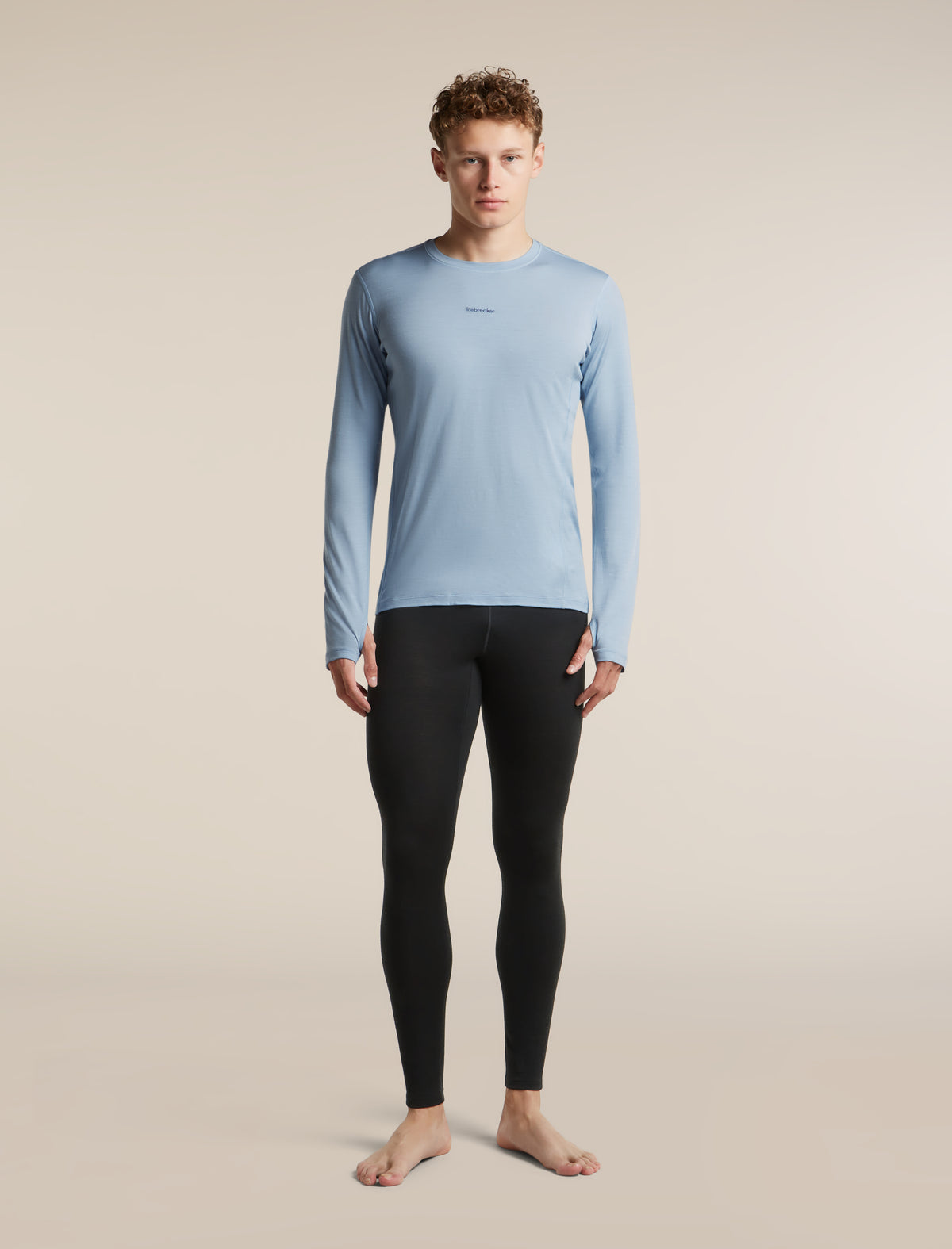 Men's 200 MerinoFine™  Ace Long Sleeve Crewe Zinc Blue - 3
