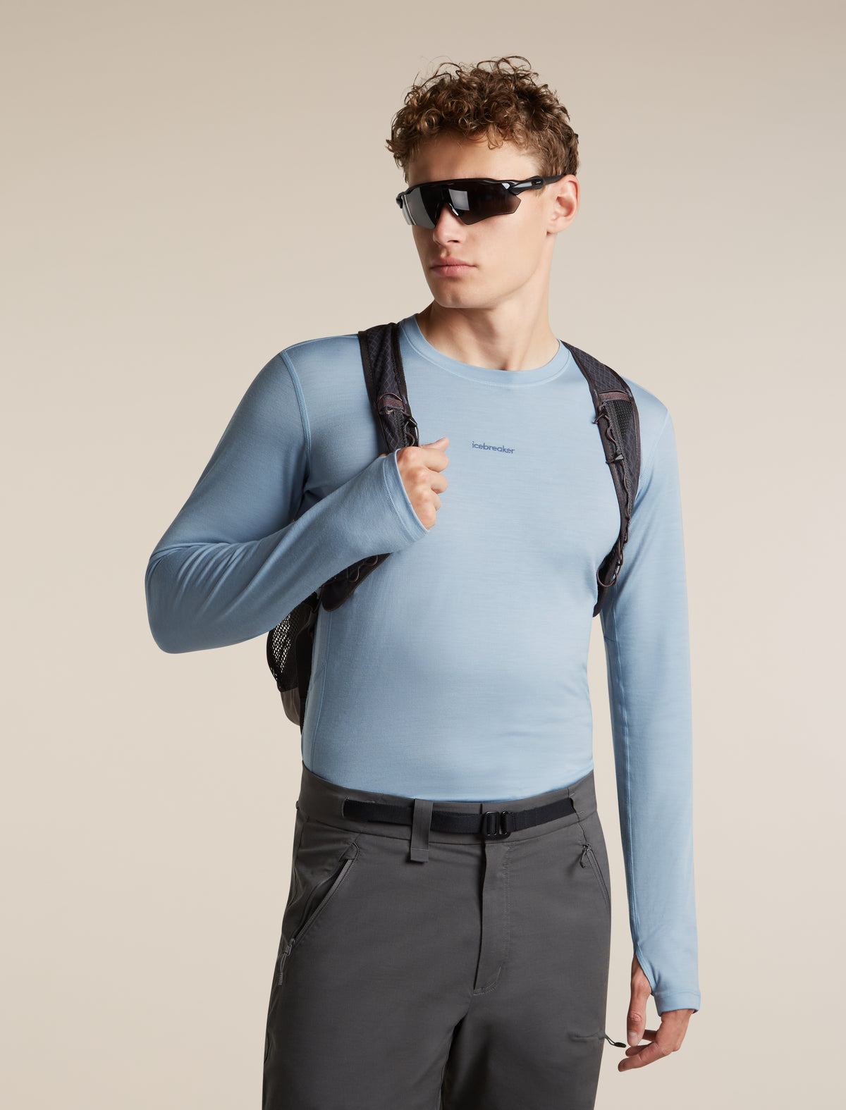 Men's 200 MerinoFine™  Ace Long Sleeve Crewe Zinc Blue - 5