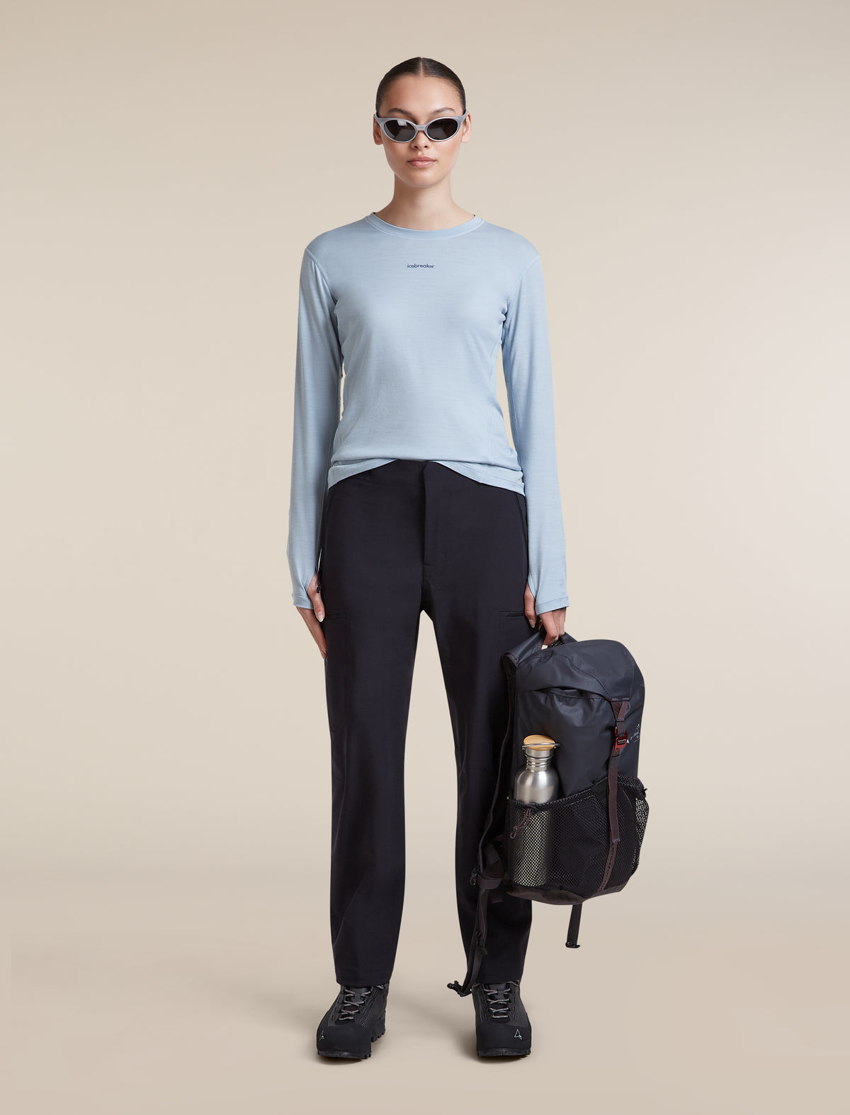 Women's 200 MerinoFine™  Ace Long Sleeve Crewe Zinc Blue - 4