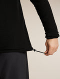 Men's Merino 400 RealFleece™  Grid Peaksland Long Sleeve Half Zip Black - 7