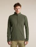 Men's Merino 400 RealFleece™  Grid Peaksland Long Sleeve Half Zip Dark Loden - 1